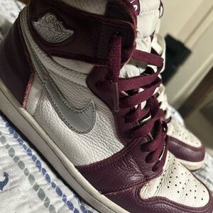 Jordan men’s Maroon and White Sneakers
